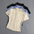 Contoura Zip-Up Crop Top - Women's Short Sleeve Activewear | Sculpt Fit