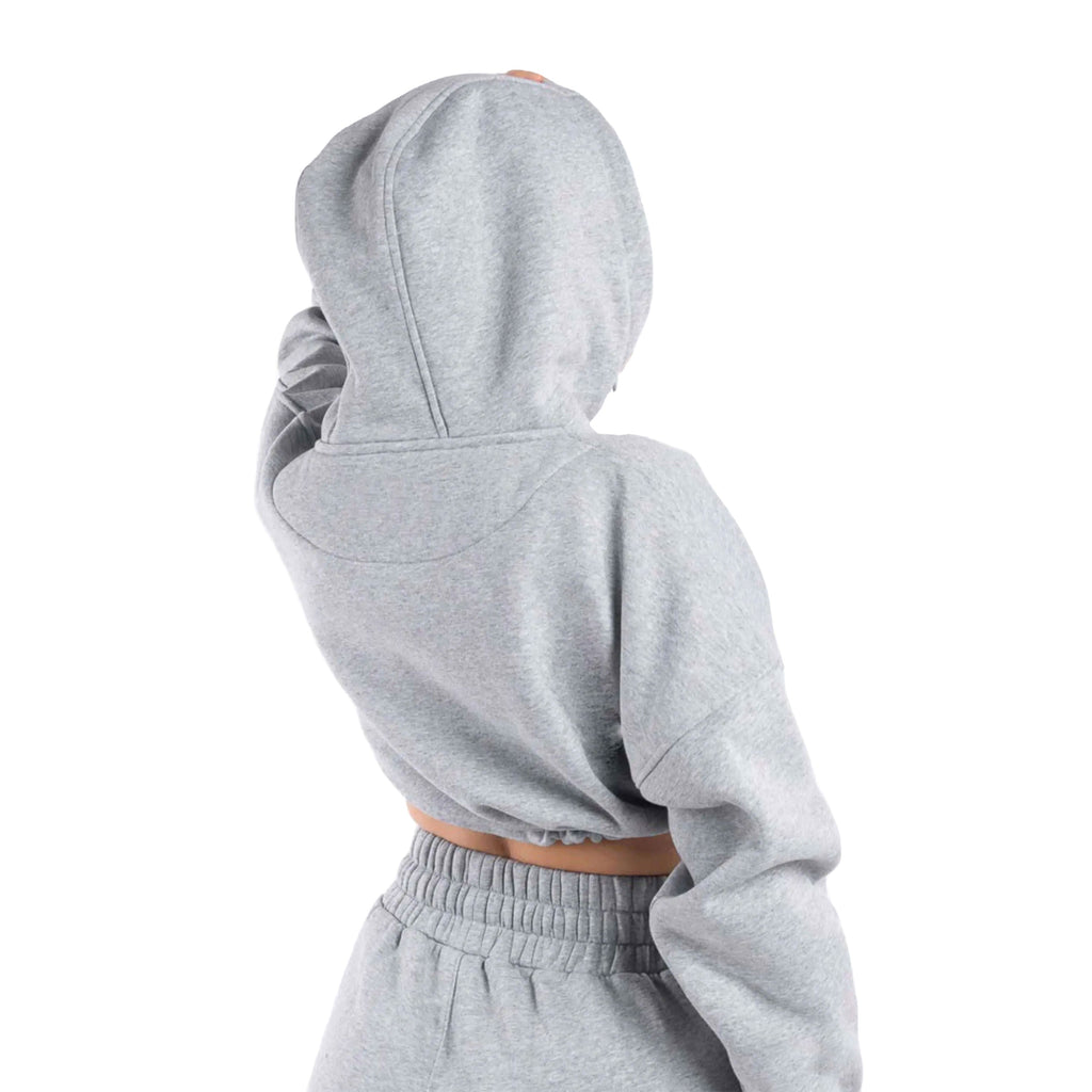 Cloud Crop Tracksuit - Women's Cropped Hoodie & High-Waisted Joggers Set | Oversized Fleece
