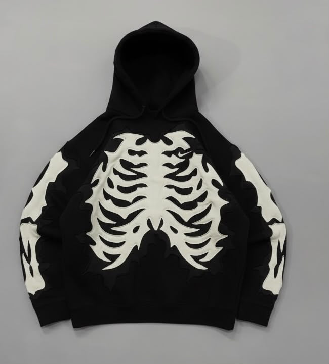 BONEZ - 3D Puff Skeleton Hoodie - Oversized Streetwear Hoodie [5 Colors]