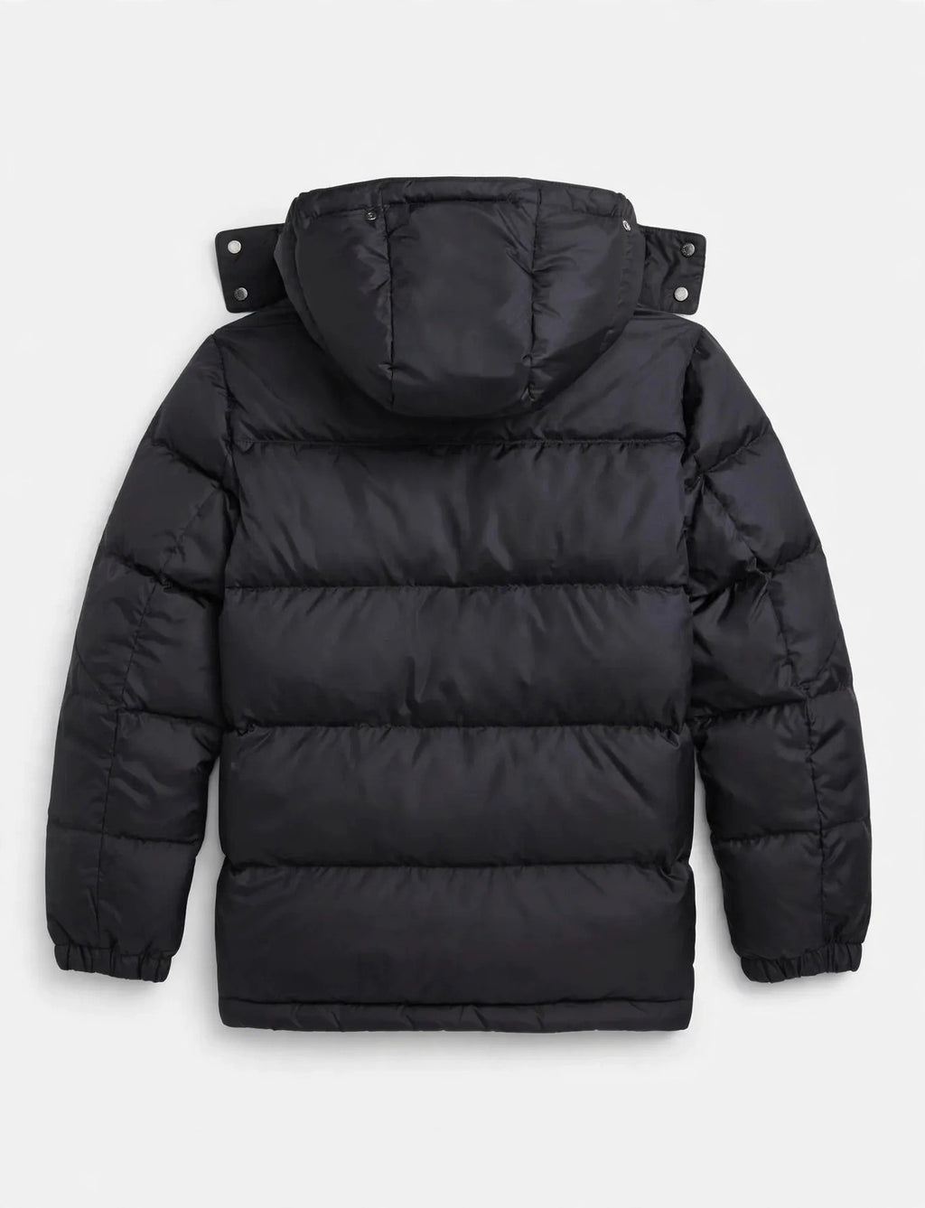 Men's Winter Puffer Jacket - No Logo - 4 Colors - Hooded Warm Puffy Coat - Front & Back View