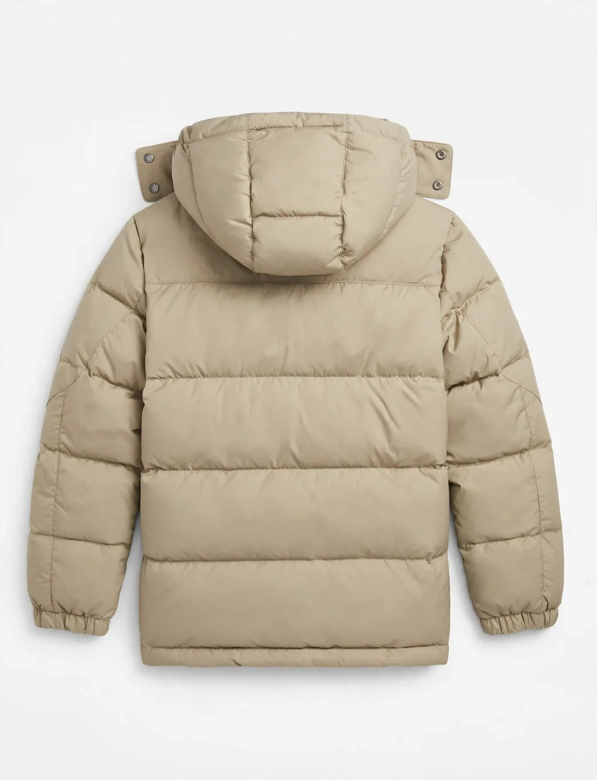 Men's Winter Puffer Jacket - No Logo - 4 Colors - Hooded Warm Puffy Coat - Front & Back View