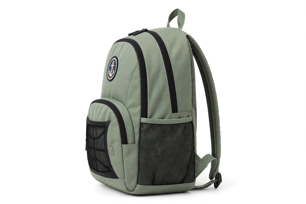 Anchor Clothing Signature Backpack - Water-Resistant Daypack with Embroidered Anchor Patch - Burnt Orange