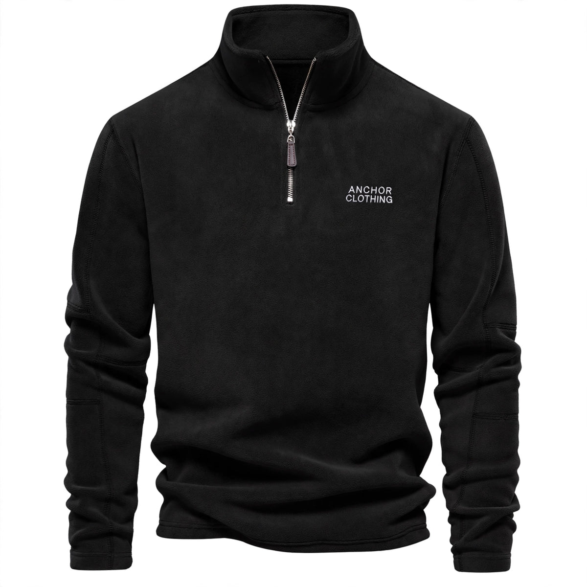 Men's Quarter Zip Fleece Pullover - Warm Polar Fleece Mock Neck Sweater - Casual Long Sleeve Thermal Top