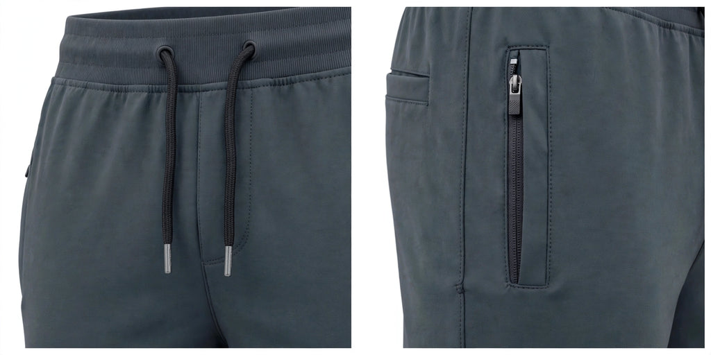 Men's Slate Grey Tech Tracksuit - Full Zip Jacket & Joggers Set with Zip Pockets