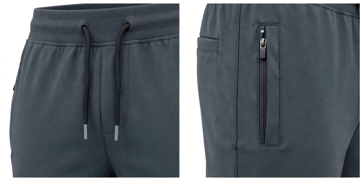 Men's Slate Grey Tech Tracksuit - Full Zip Jacket & Joggers Set with Zip Pockets