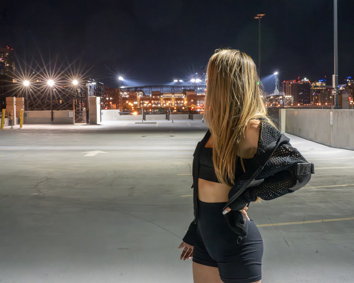 Rave Ready Fishnet Hoodie with Leather Tactical Tech pockets: clothing knitted mesh shirt jacket see through zip up hoodie sweatshirt