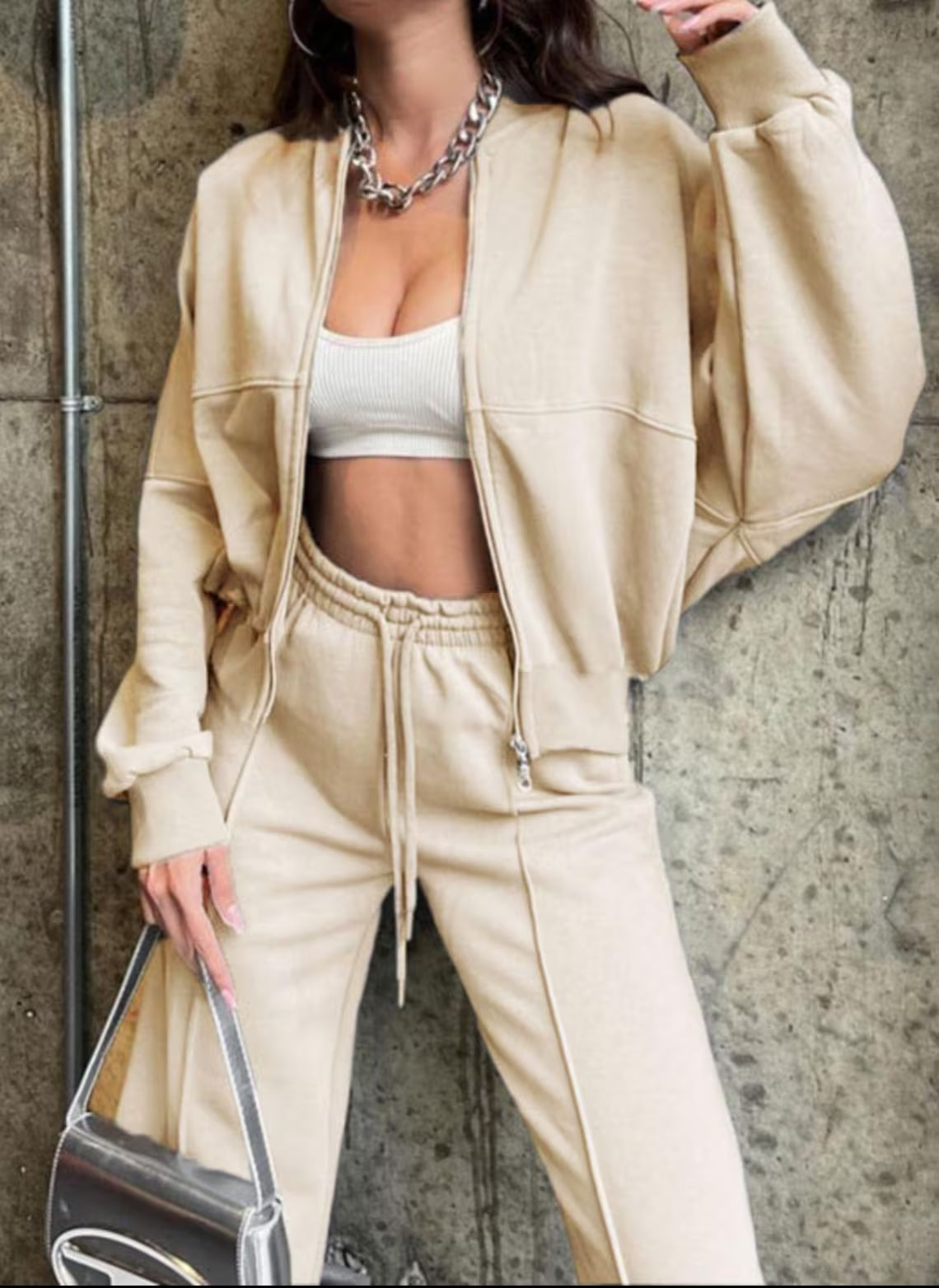 Anchor Clothing Women's Oversized Sweatshirt and Wide Leg Pants Set - Lounge Set
