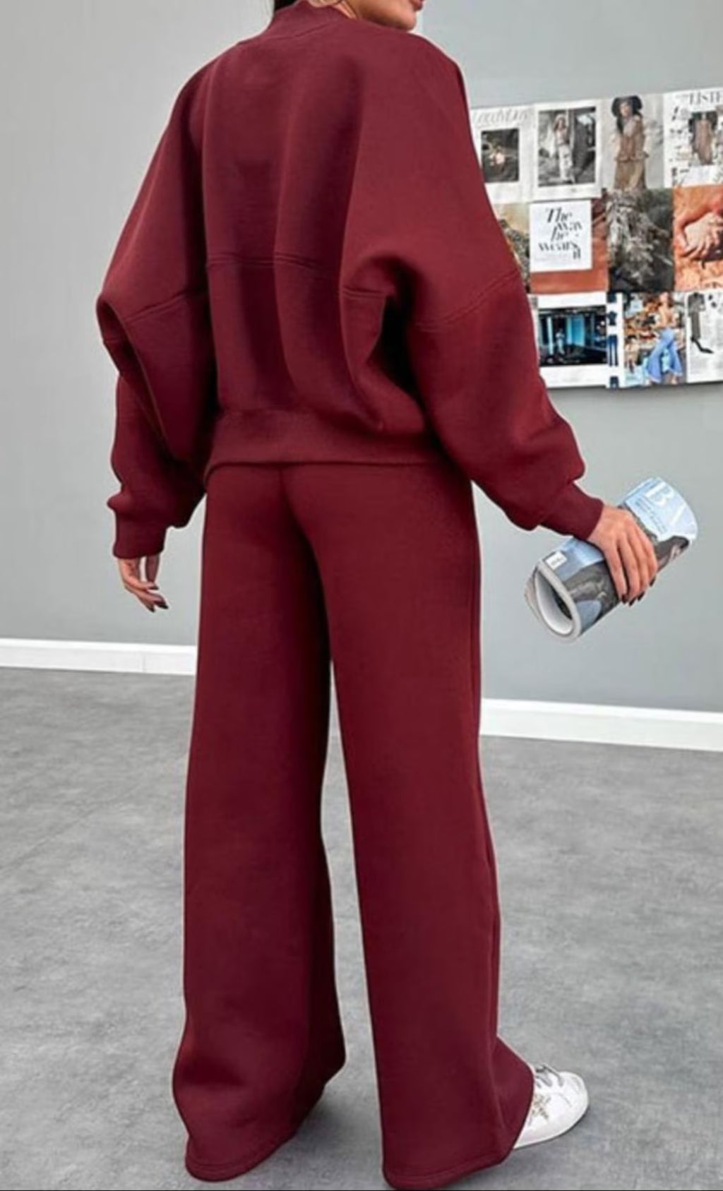 Anchor Clothing Women's Oversized Sweatshirt and Wide Leg Pants Set - Lounge Set