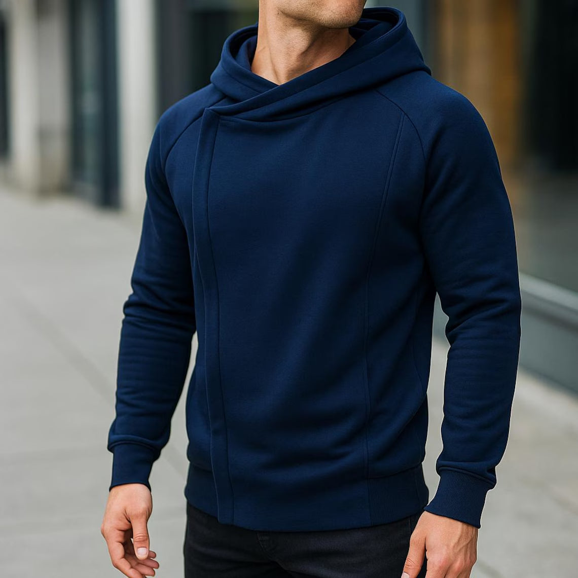 Men’s Side Zipper Hoodie | Autumn Winter Casual Hooded Sweatshirt | Long Sleeve Pullover Jacket