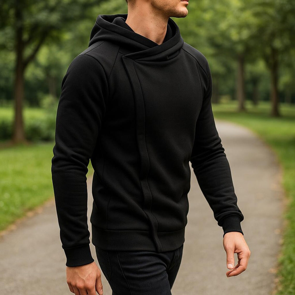Men’s Side Zipper Hoodie | Autumn Winter Casual Hooded Sweatshirt | Long Sleeve Pullover Jacket