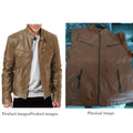 Men's Slim Fit PU Leather Motorcycle Jacket – Autumn Lapel Fashion Coat
