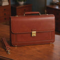 Handcrafted Genuine Cow Leather Laptop Briefcase Bag – Classic Business Edition