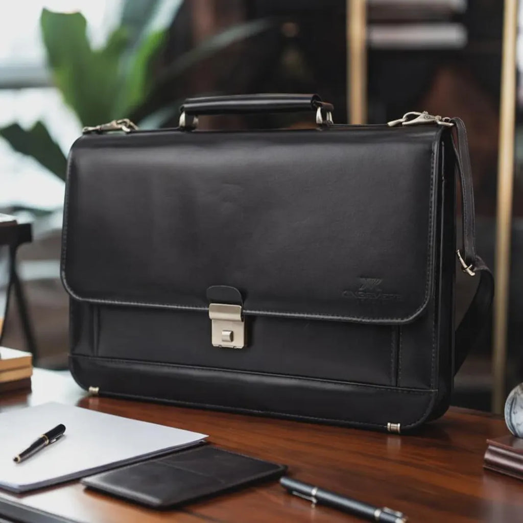 Handcrafted Genuine Cow Leather Laptop Briefcase Bag – Classic Business Edition