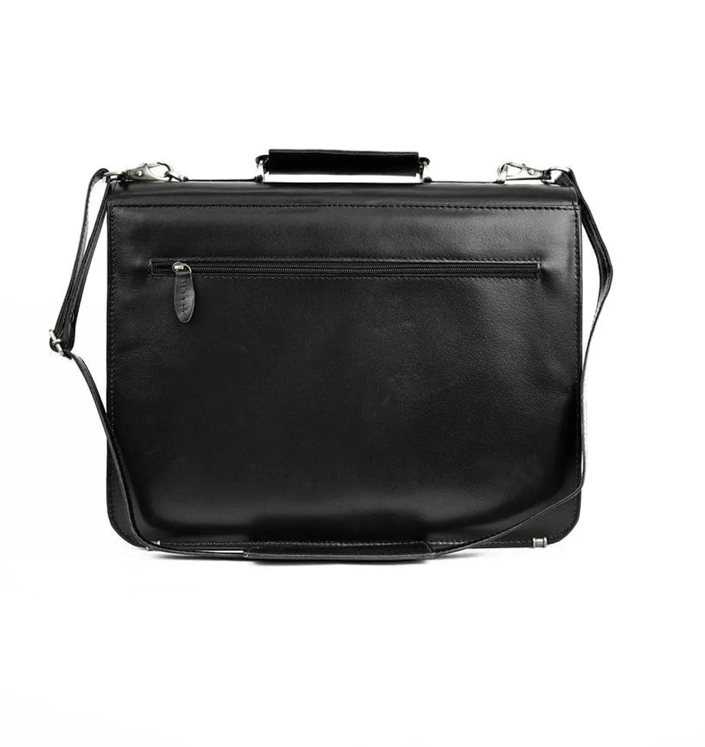Handcrafted Genuine Cow Leather Laptop Briefcase Bag – Classic Business Edition