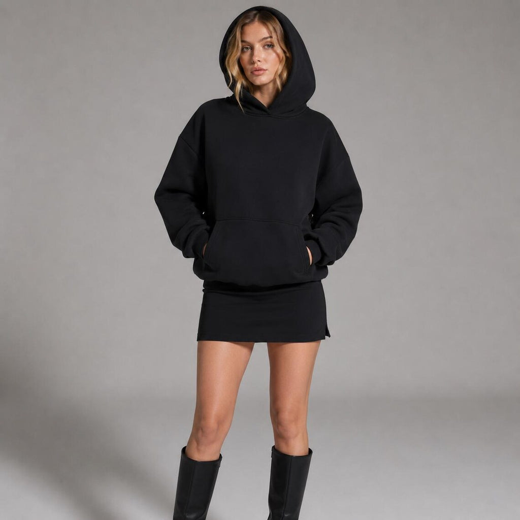 Women's See Through Back Hoodie | Mesh Panel Open Back Hooded Top | Casual Streetwear Pullover