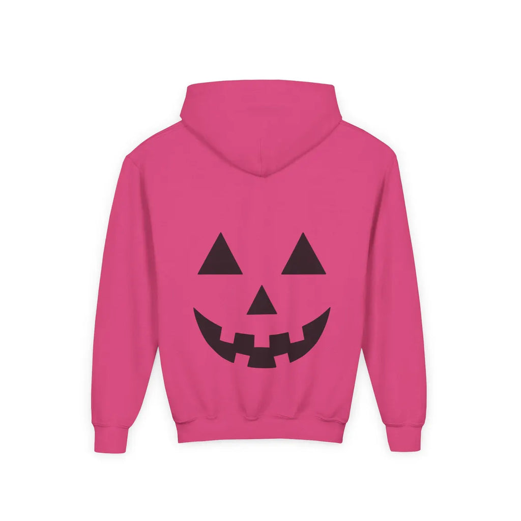 Jack-O'-Lantern Hoodie | Youth Halloween Hoodie | Pumpkin Face Sibling Sweatshirt | Gift for Kids