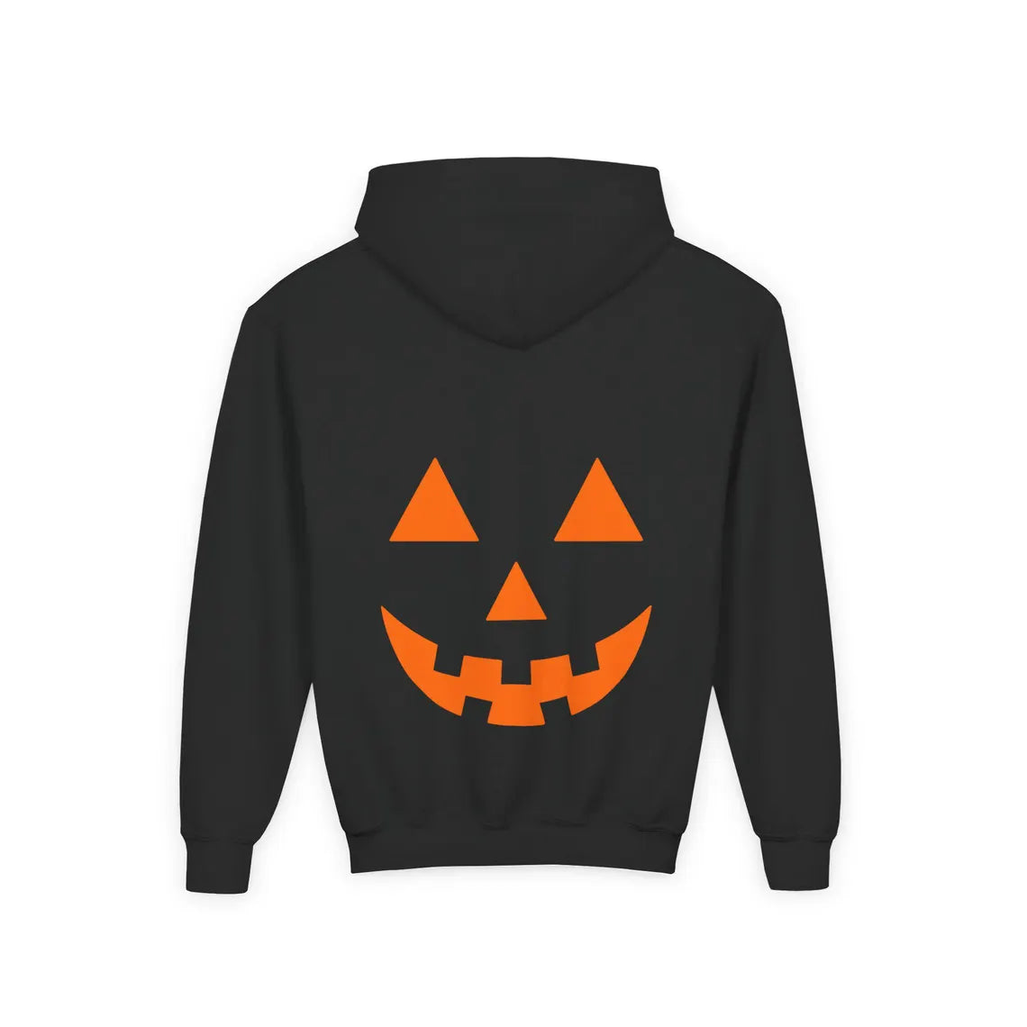 Jack-O'-Lantern Hoodie | Youth Halloween Hoodie | Pumpkin Face Sibling Sweatshirt | Gift for Kids
