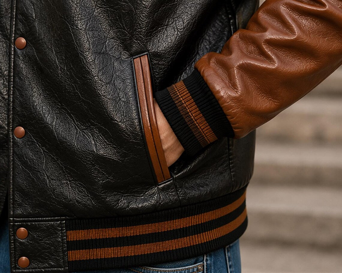 Men's Handmade Varsity Jacket | Classic Letterman Custom College Personalised Baseball Bomber Outerwear Coat