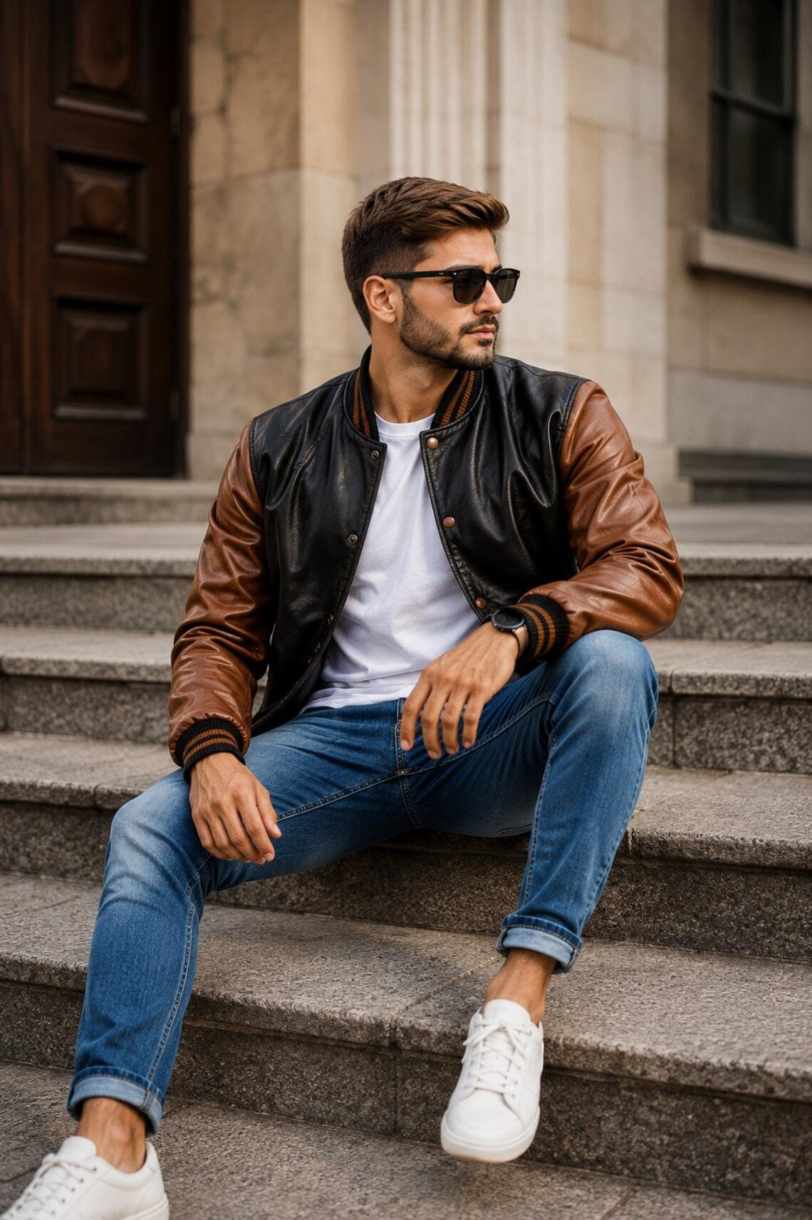 Men's Handmade Varsity Jacket | Classic Letterman Custom College Personalised Baseball Bomber Outerwear Coat
