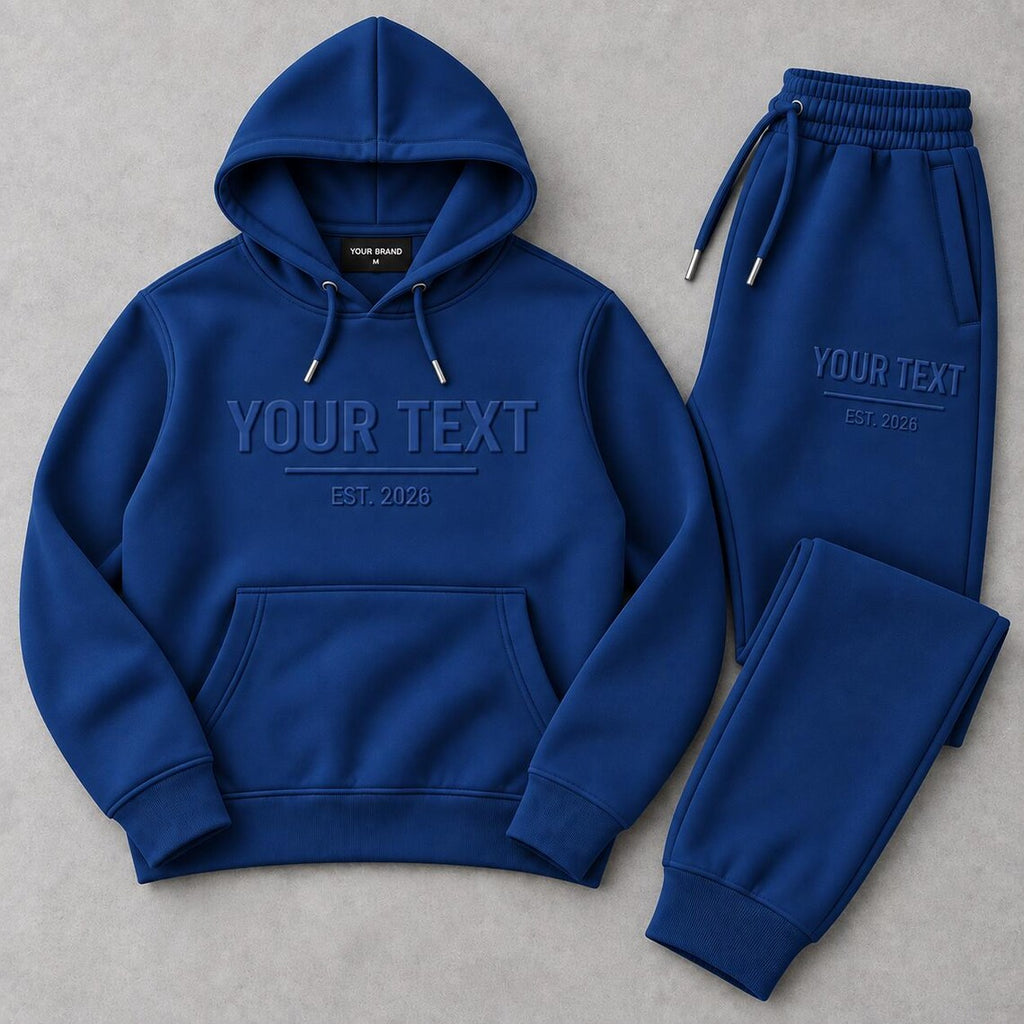 Custom Embroidered Tracksuit Set - Personalized Hoodie & Sweatpants Set - EST. 2026 Edition