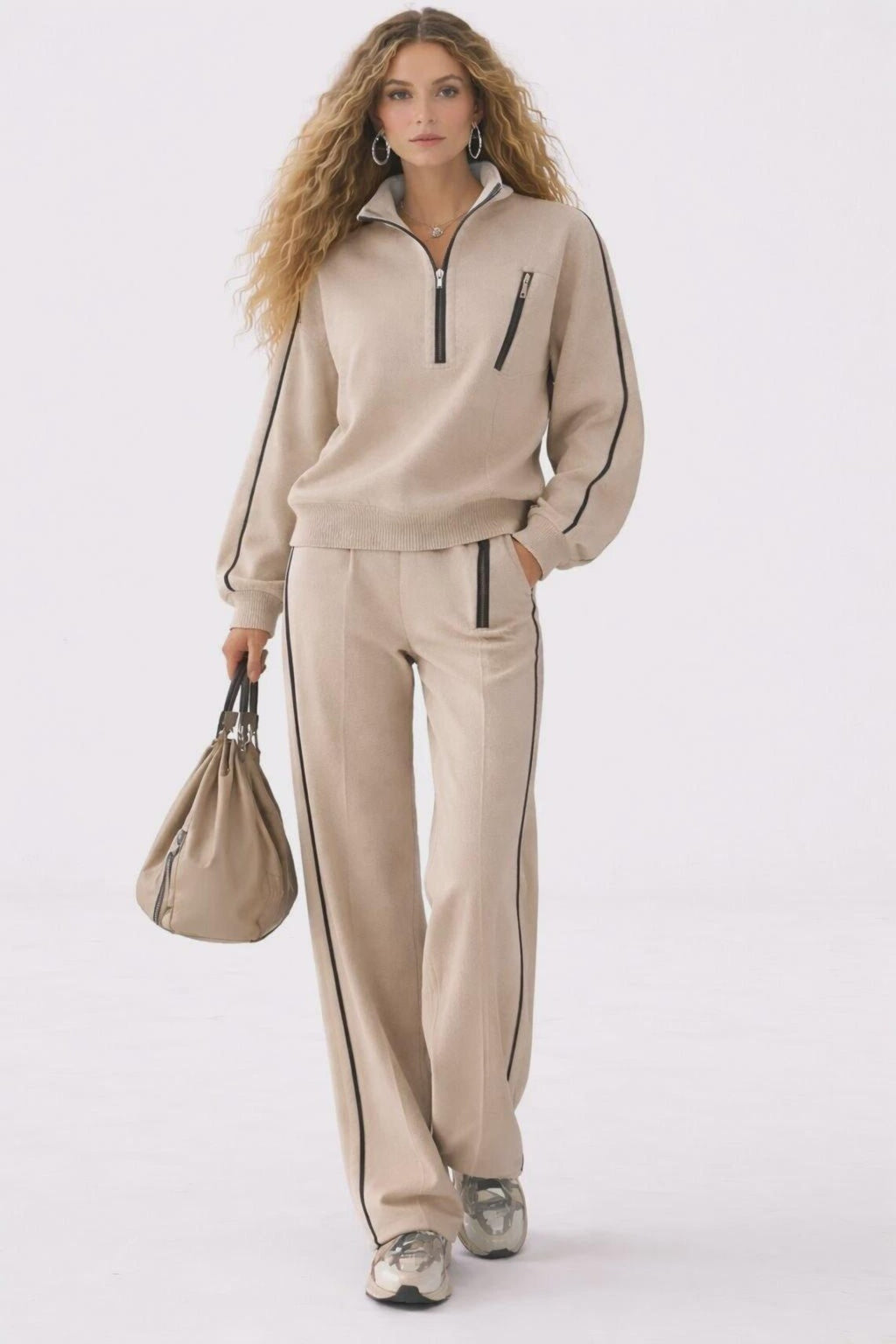 Womens Ladies Tracksuit Fleece jogger Lounge wear Sweater Trouser Co-Ord Set