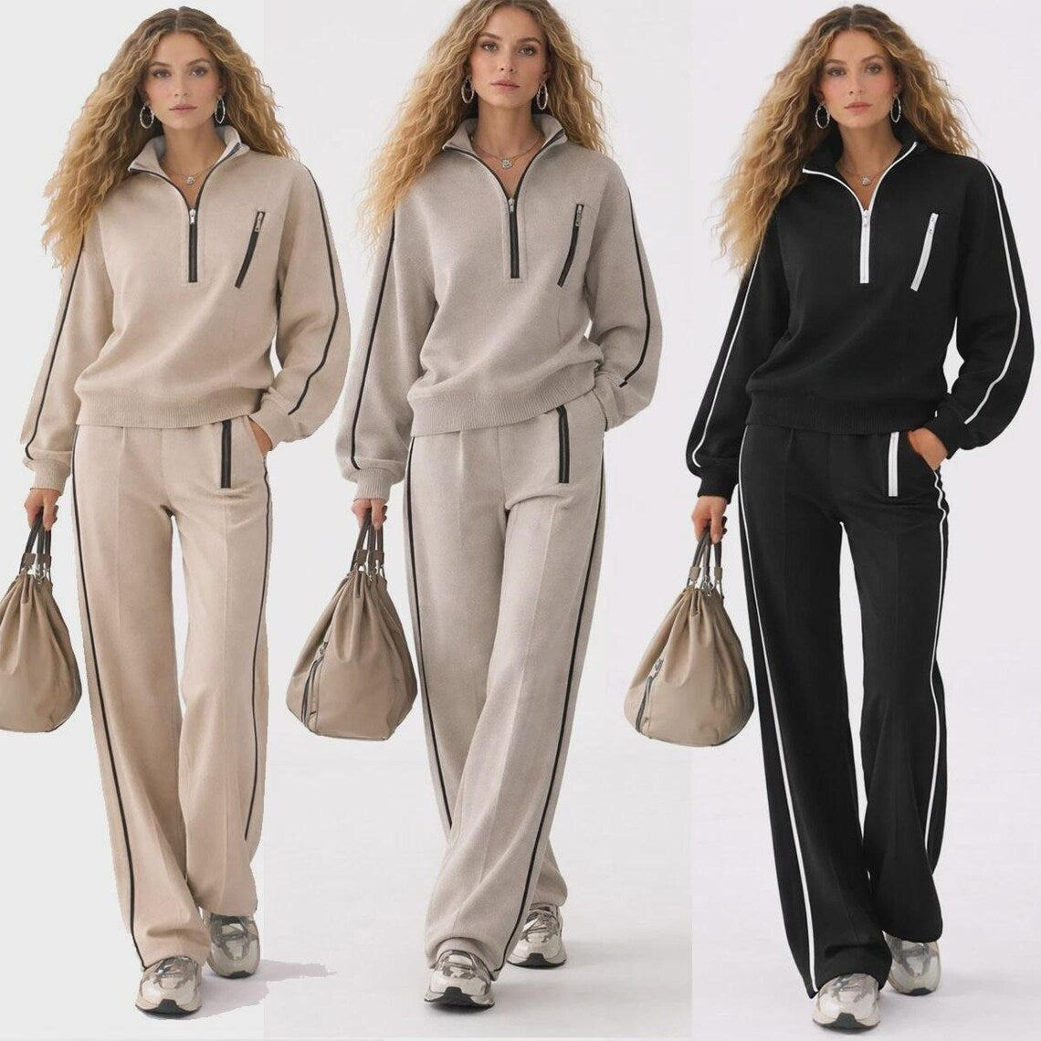 Womens Ladies Tracksuit Fleece jogger Lounge wear Sweater Trouser Co-Ord Set