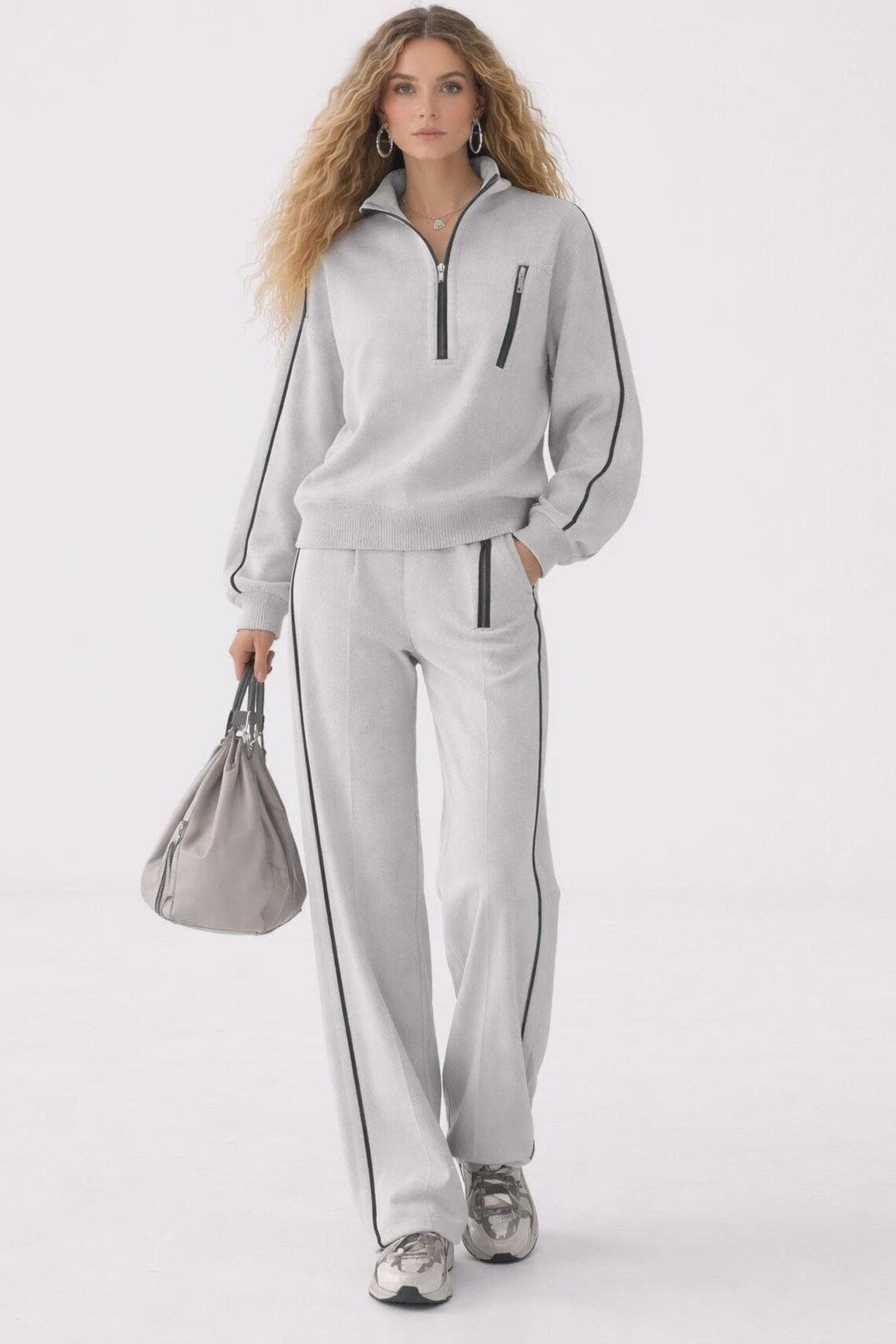 Womens Ladies Tracksuit Fleece jogger Lounge wear Sweater Trouser Co-Ord Set