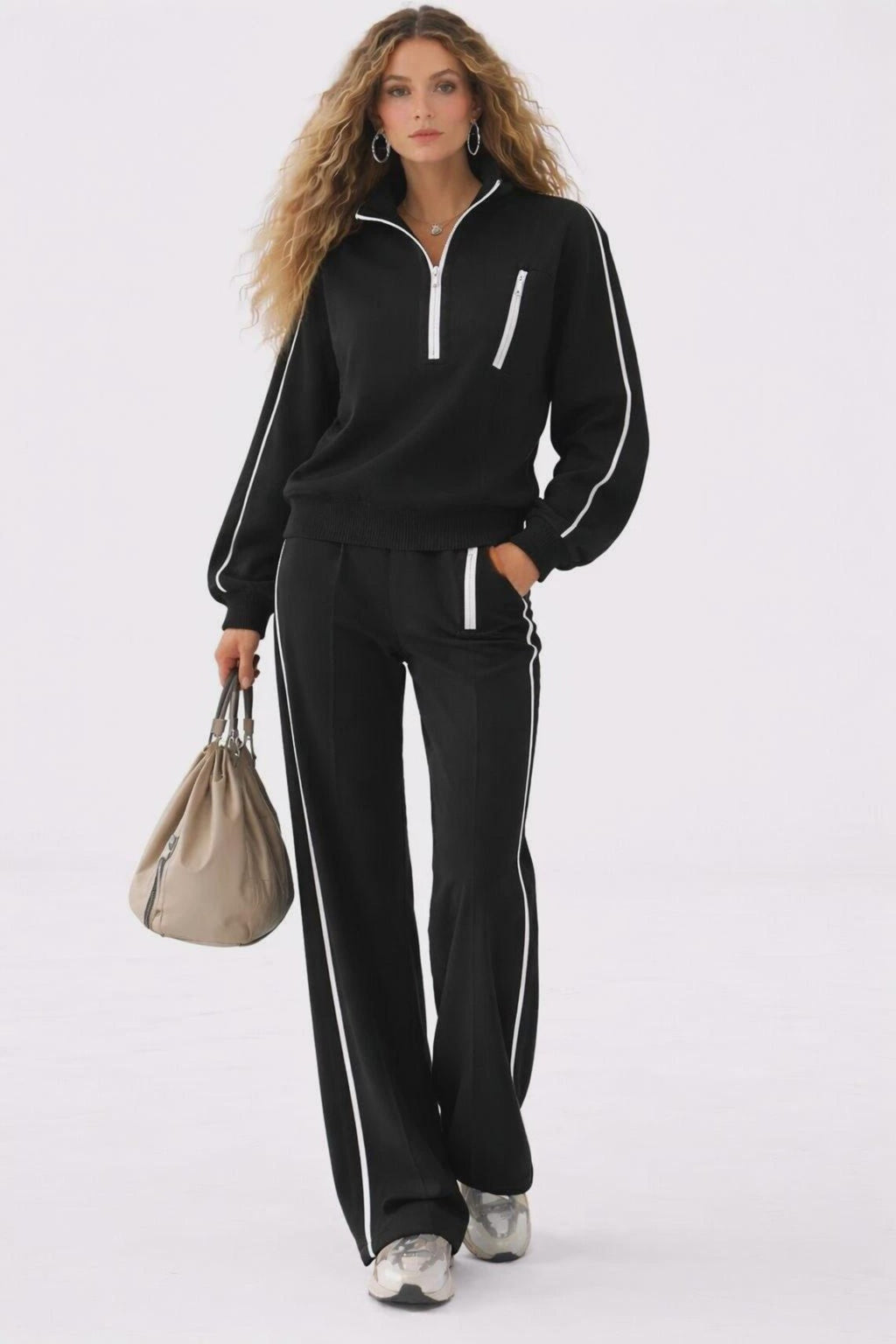 Womens Ladies Tracksuit Fleece jogger Lounge wear Sweater Trouser Co-Ord Set