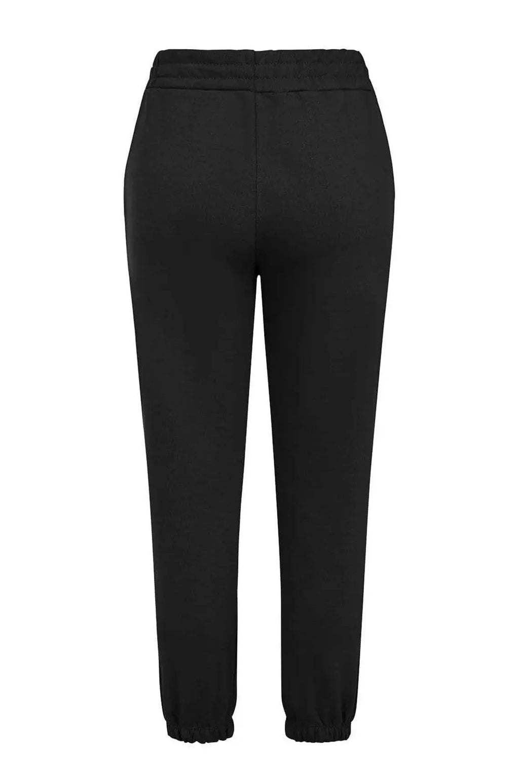 Sasha Black Under Bra Waisted Sweatshirt Tracksuit Set